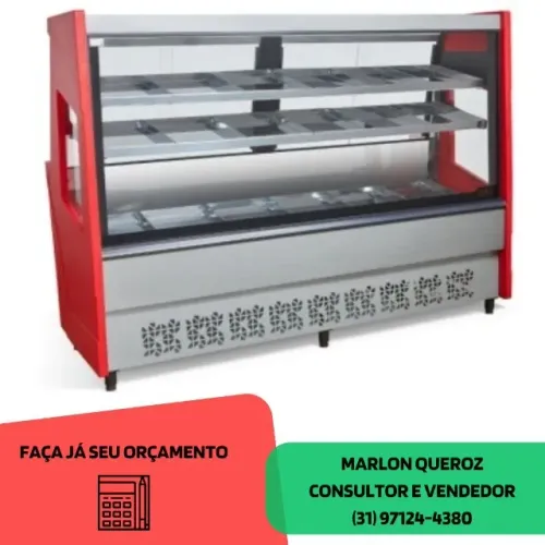 Balcão de Açougue Avícola 2 Metros vermelho Polar