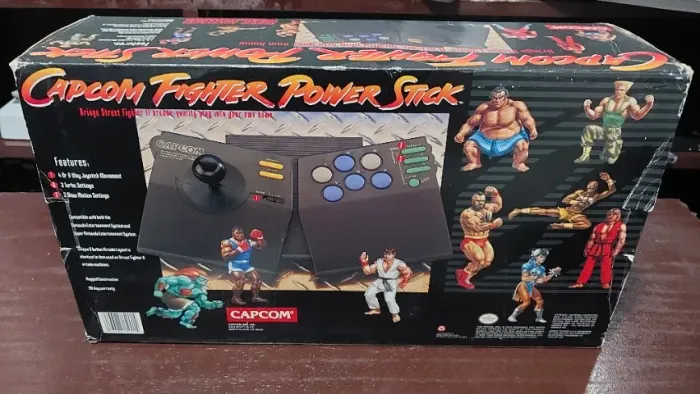 Controle Arcade do Super Nintendo Capcom Fighter Power Stick