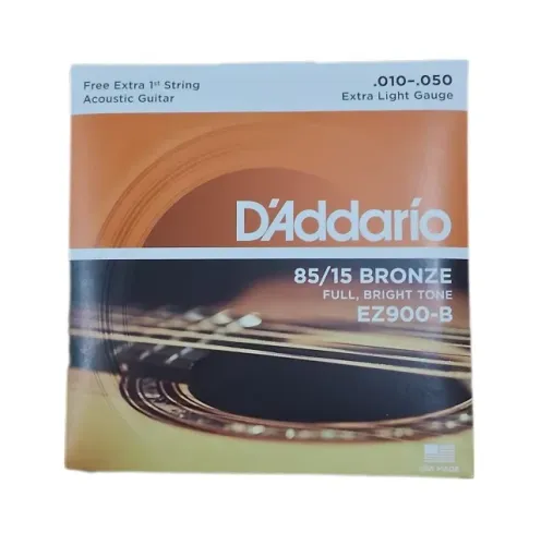 Encordoamento Para Violão D'Addario EZ900-B Aço .010 Bronze