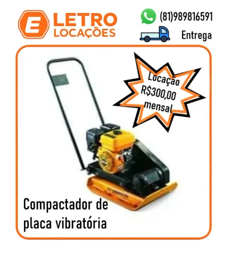 Compactador placa vibratória