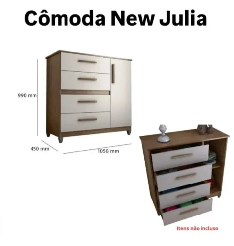 Cômoda New Julia - Design Moderno e Funcional