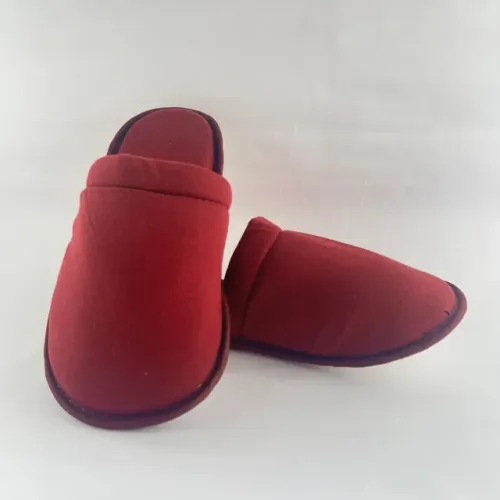 Pantufa Chinelo de Quarto Liso Vinho Unissex Estilo e Conforto em Casa - G (39/40)