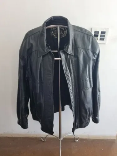 Jaqueta Masculina Plus Size Em Couro Italiano Legítimo