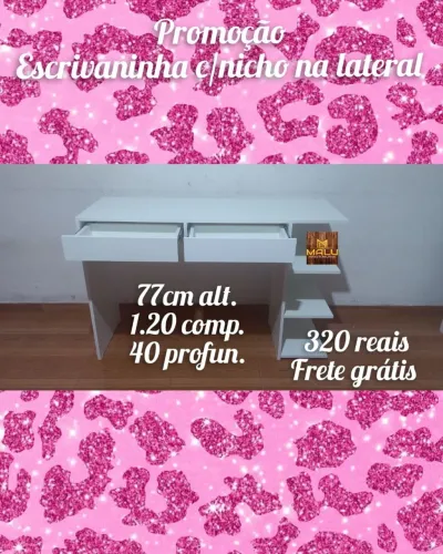 Escrivaninha com Nicho Lateral - Promoção!