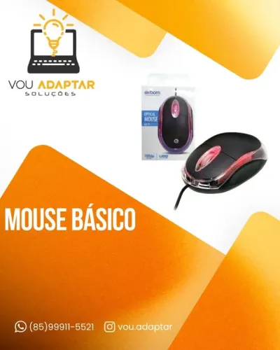 Mouse Básico usb com Fio - Knup