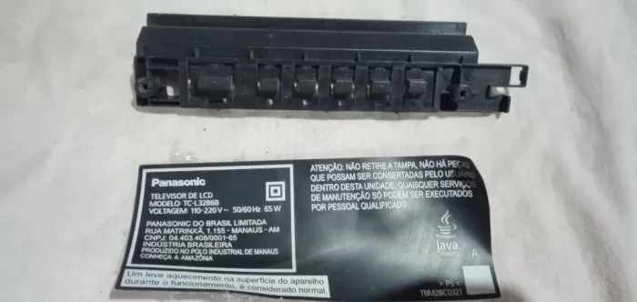 Carenagem Inferior botões Original Panasonic TC-L32B6B - Moldura
