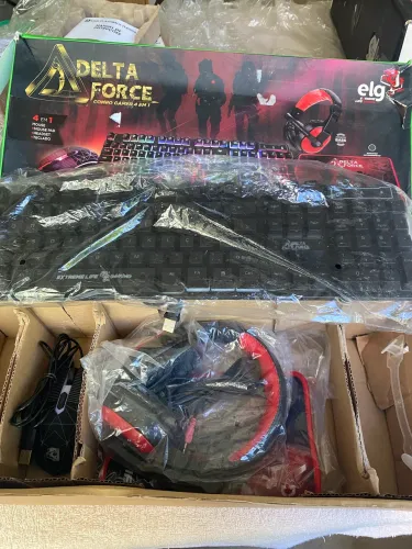 ELG CGDF41 - Combo Gamer Mouse + Teclado + Headset + Mousepad Delta Force