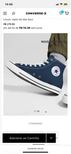 Chuck Taylor All Star Azul original