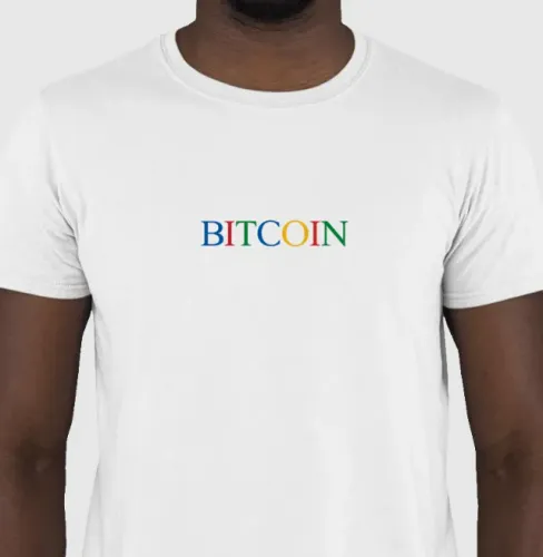 Camiseta Estampada BITCOIN estilo google - Camisetas Estampa Criptomoedas
