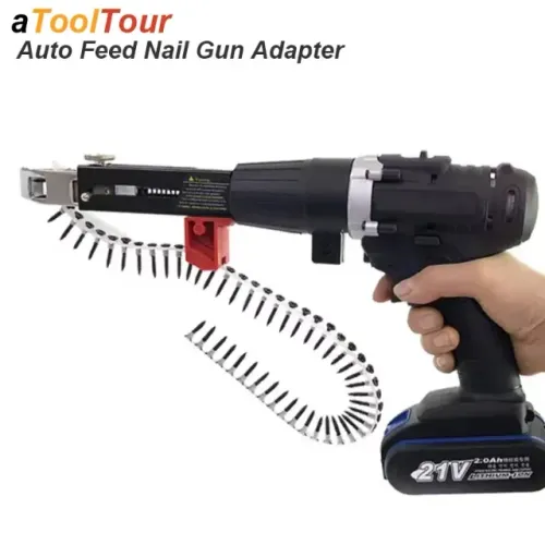 Automatic Screw Driver Cadeia Nail Gun Adapter, Bocal de broca elétrica, Woodwork Screw D