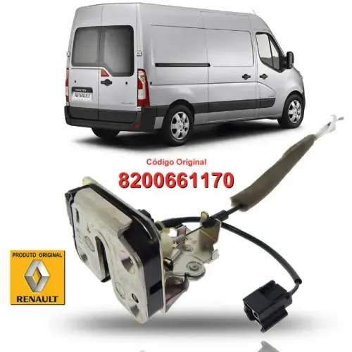 Fechadura Elétrica Inferior Porta Traseira Lado Direito Original Renault Master 2014 a 20