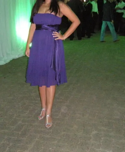 Vestido midi roxo