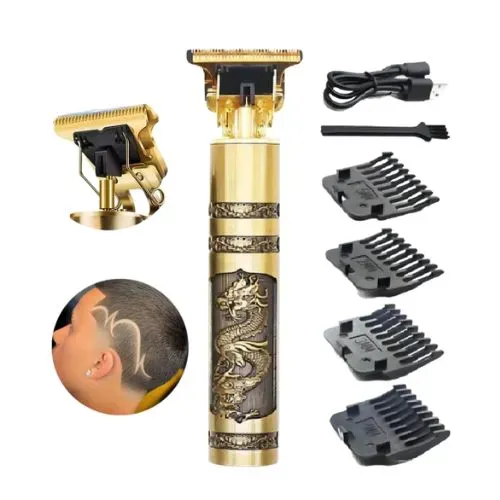 Máquina de Cortar Cabelo Recarregável+ 4 Pentes