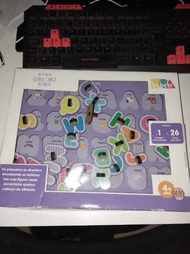 Brinquedo Pedagógico Babebi Meu Primeiro Quebra-Cabeça Alfabeto