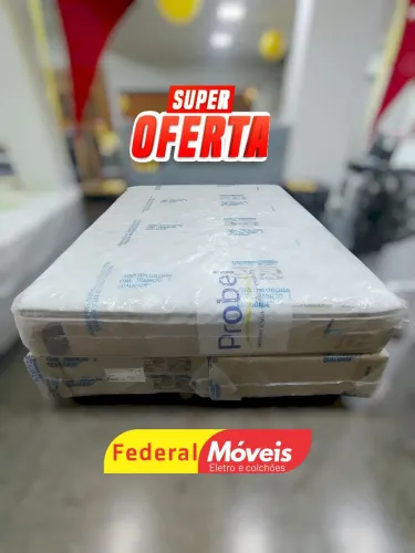 Cama Box Casal Queen Base e Colchão Probel Novo - Mega Promoção