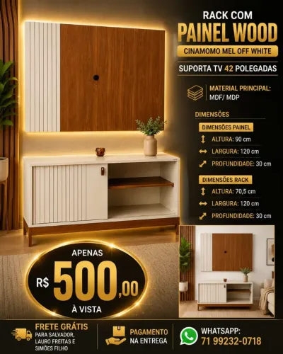 RACK COM PAINEL
