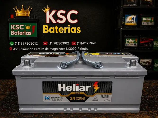 Vende se Bateria AGM da Marca Héliar de 105ah valor 989$