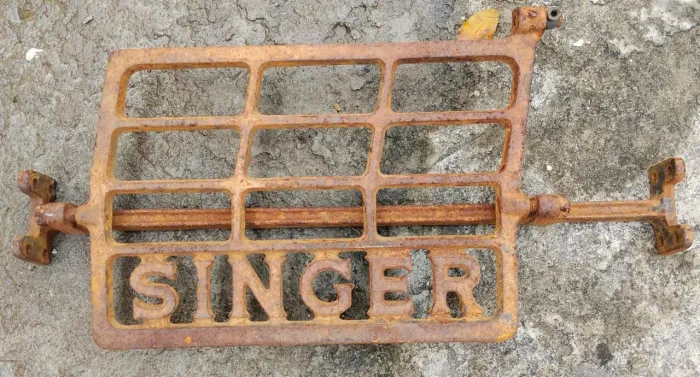 Antiguidade ferro fundido pedal singer enfeite decoração restauração antigo pedal máquina 