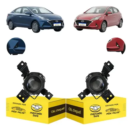 Par Farol Milha Hb20 Hb20s 2020 2021 2022 Cristal