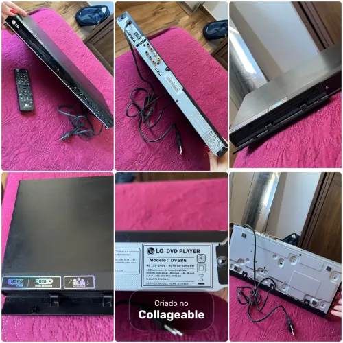 DVD Player LG DV586 com Controle Remoto - USB + Karaokê