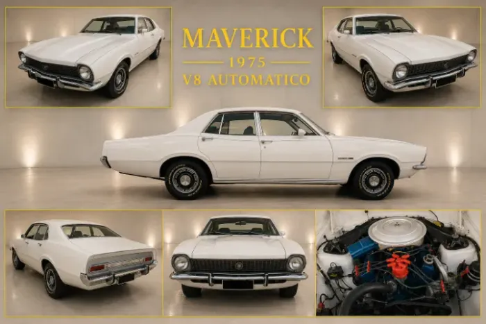 Ford Maverick Super Luxo Sedan V8 16V Gasolina 4P Manual 1975