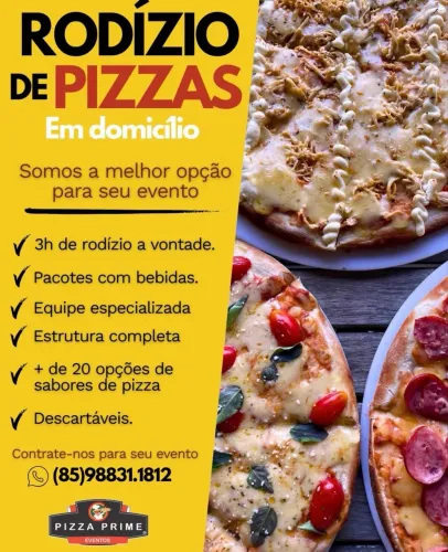 RODÍZIO DE PIZZA EM DOMICÍLIO PARA SEU EVENTO