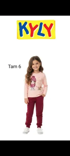 Conjunto moletom infantil kyly 