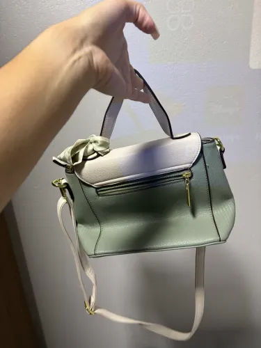 bolsa feminina vavfinder verde e bege