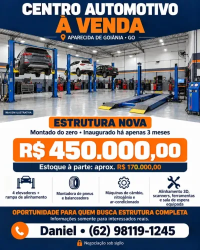 Vendo Centro Automotivo, Oficina Mecânica