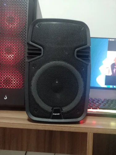 Caixa de Som Bluetooth Econower EP-1916 | USB, AUX e Karaokê