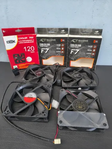 Kit 4 Fans Cooler 120mm para PC