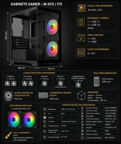 Gabinete gamer