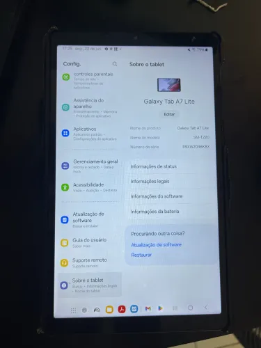 Samsung Galaxy Tab A7 Lite 32GB - Funcionando Perfeitamente