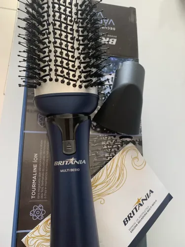 Escova Secadora Britânia BES10 Nano Ceramic com Cabo Giratório 1000W - Azul