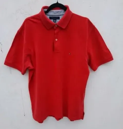 Camisa Polo Tommy Hilfiger Vermelha Masculina Tamanho G