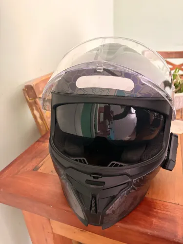Capacete Norisk cobra azul e verde