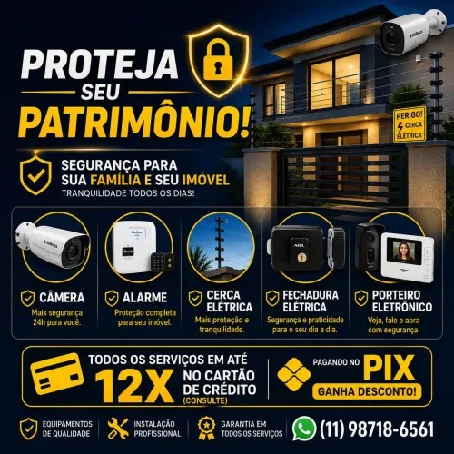 Instalação de câmera de segurança