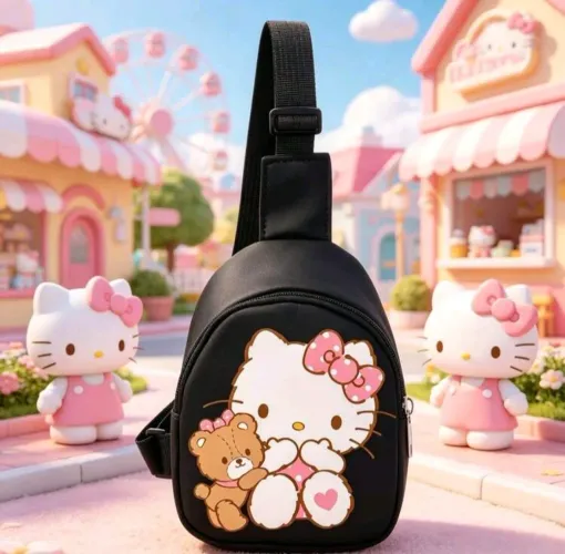 Bolsa transversal Hélio kitty preta