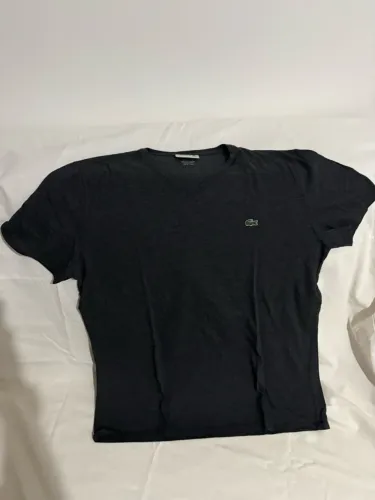 Camiseta Lacoste Algodão Pima Original (Gola V) - Perfeito Estado - Tamanho G