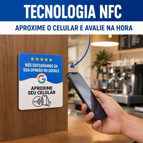 Plaquinha NFC Google Avaliações R$ 74,90
