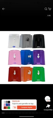 Suporte para galões de água 10lt e 20lt