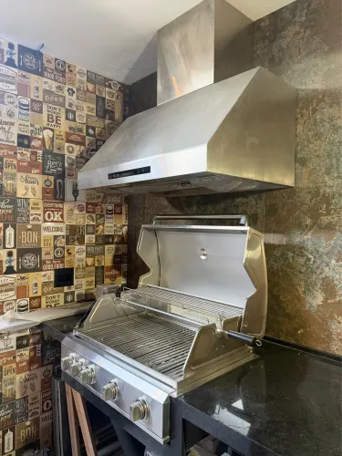 CHURRASQUEIRA INOX A GÁS + COIFA EVOL 