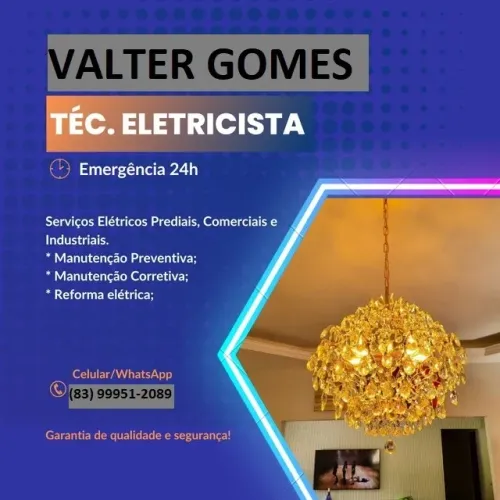 Eletricista experiente e confiável!
