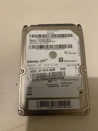 Hd samsung 2.6 500gb