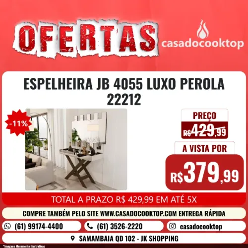 ESPELHEIRA JB 4055 LUXO PEROLA 22212