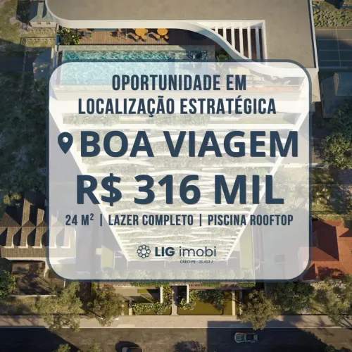 Oportunidade em Boa Viagem | Apartamento de 24m² com localização estratégica e lazer de re