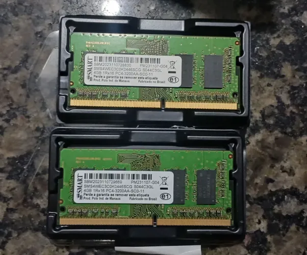 Par de Memória Ram Smart para Notebook Ddr4 De 4gb 3200 Mhz (Usado)