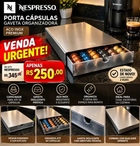 Porta Cápsulas Nespresso Original - Estado de Novo - Oportunidade 
