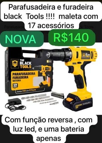 Parafusadeira e furadeira black tops