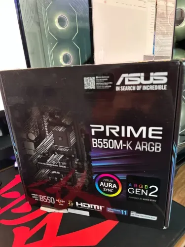 Placa Mãe Asus B550M-K ARGB - LACRADA!